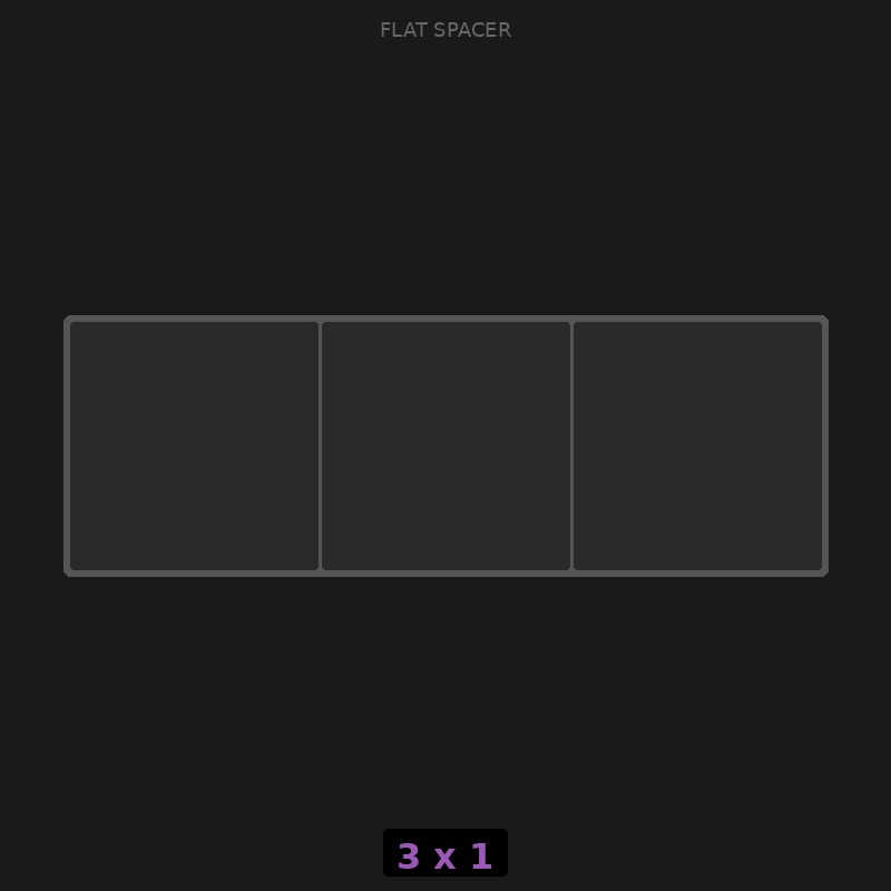 Spacer 3x1 Flat