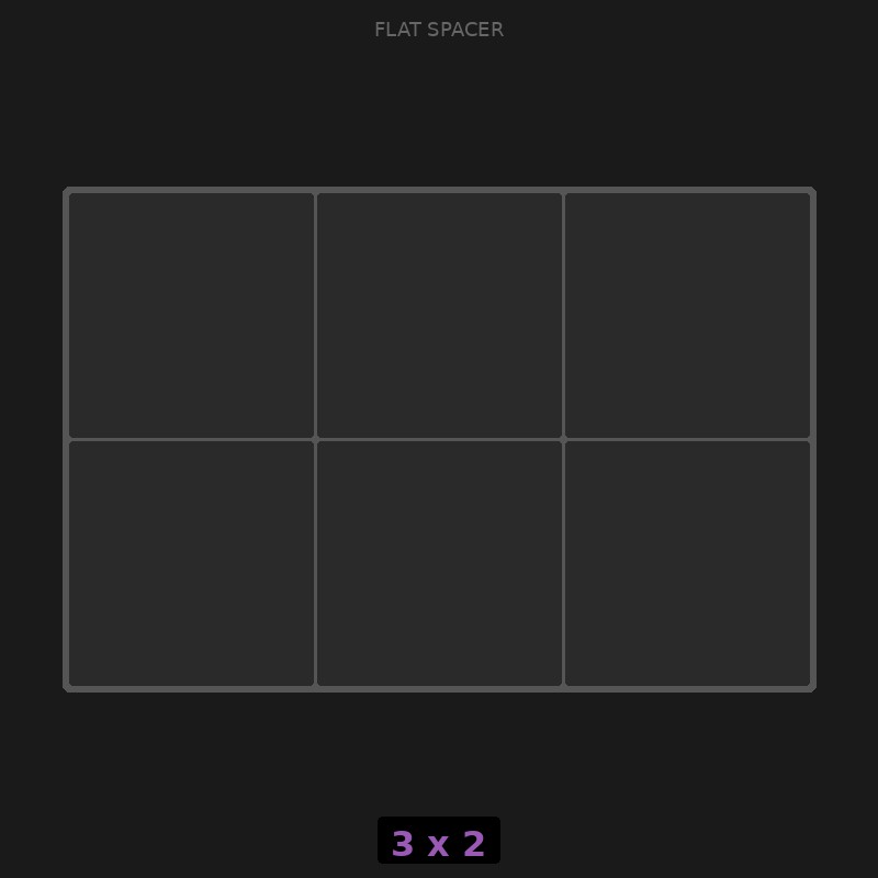 Spacer 3x2 Flat