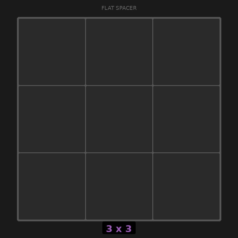 [RR-SF-3x3] Spacer 3x3 Flat