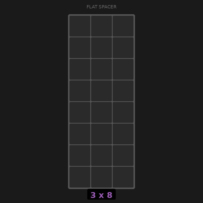 Spacer 3x8 Flat