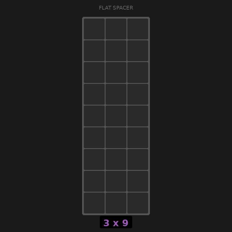 Spacer 3x9 Flat