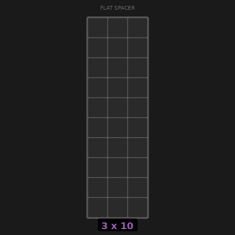 Spacer 3x10 Flat