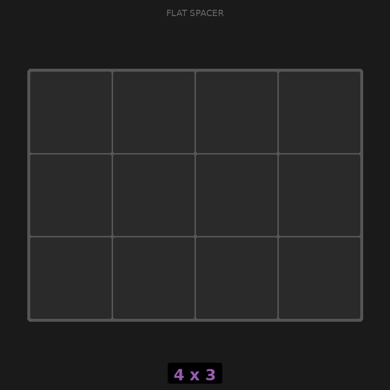 Spacer 4x3 Flat