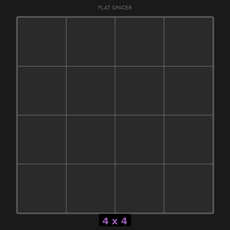 Spacer 4x4 Flat