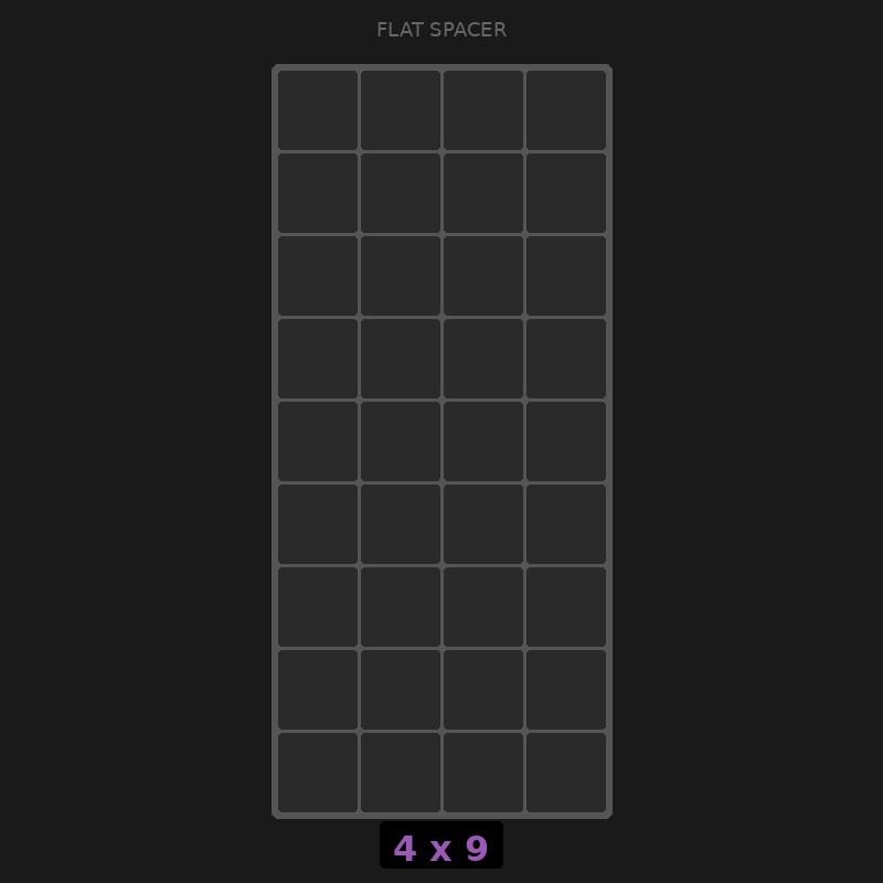 Spacer 4x9 Flat