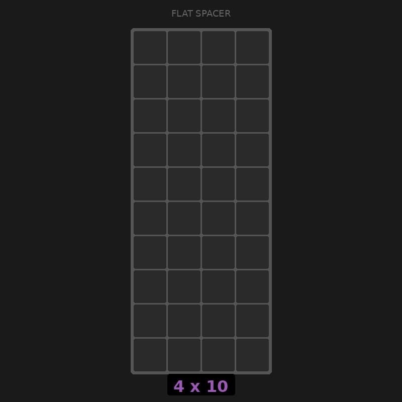 Spacer 4x10 Flat