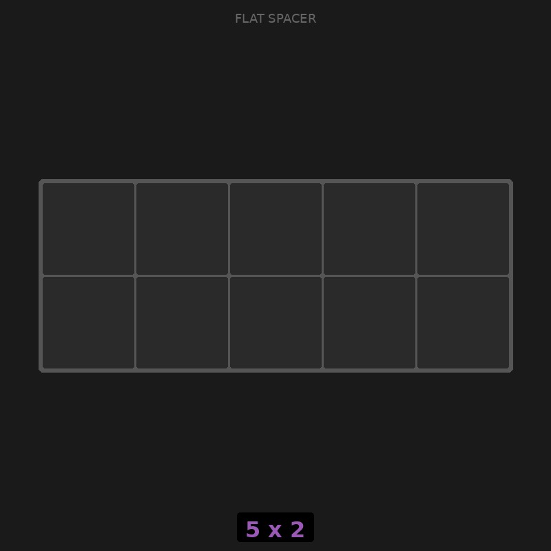Spacer 5x2 Flat