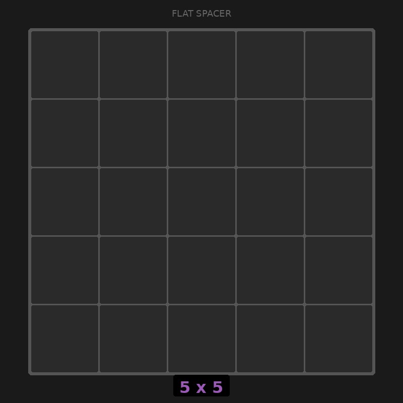 Spacer 5x5 Flat