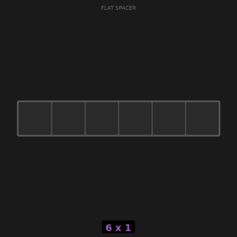 Spacer 6x1 Flat