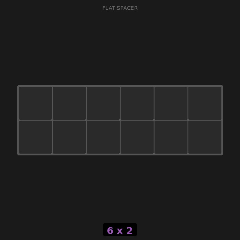 Spacer 6x2 Flat