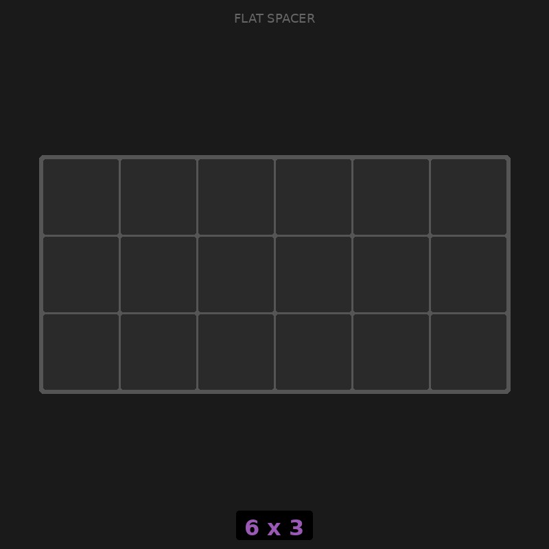 Spacer 6x3 Flat