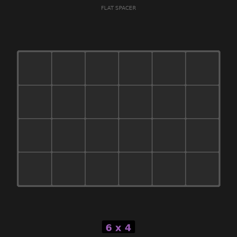 Spacer 6x4 Flat