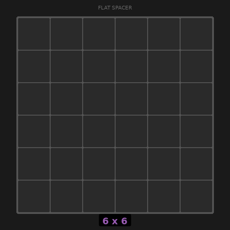 Spacer 6x6 Flat