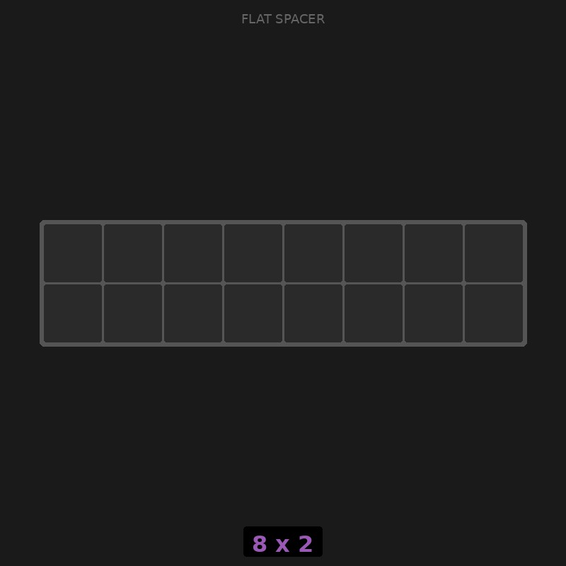 [RR-SF-8x2] Spacer 8x2 Flat