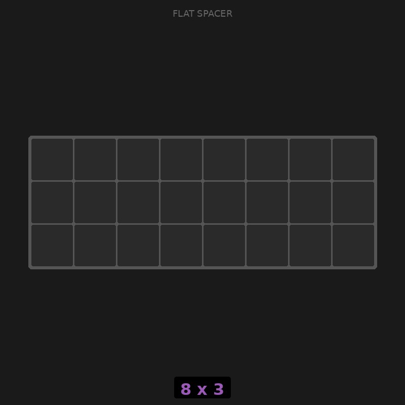 Spacer 8x3 Flat