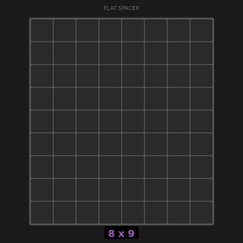 Spacer 8x9 Flat