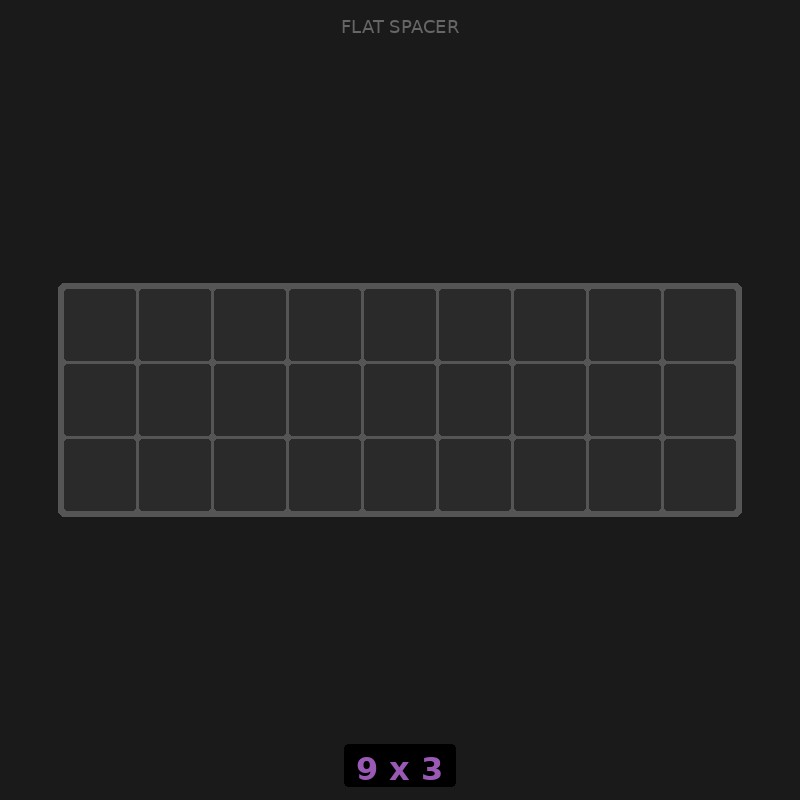 Spacer 9x3 Flat