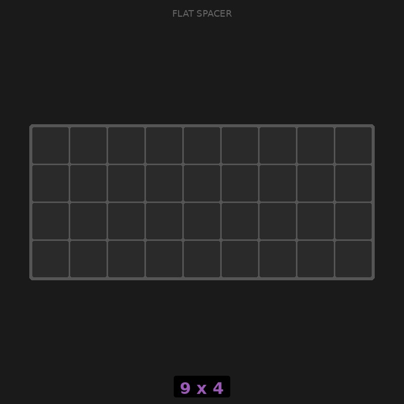 Spacer 9x4 Flat