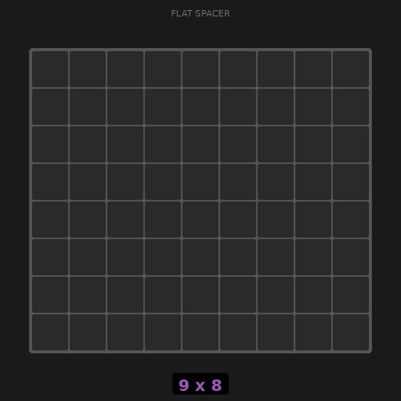Spacer 9x8 Flat
