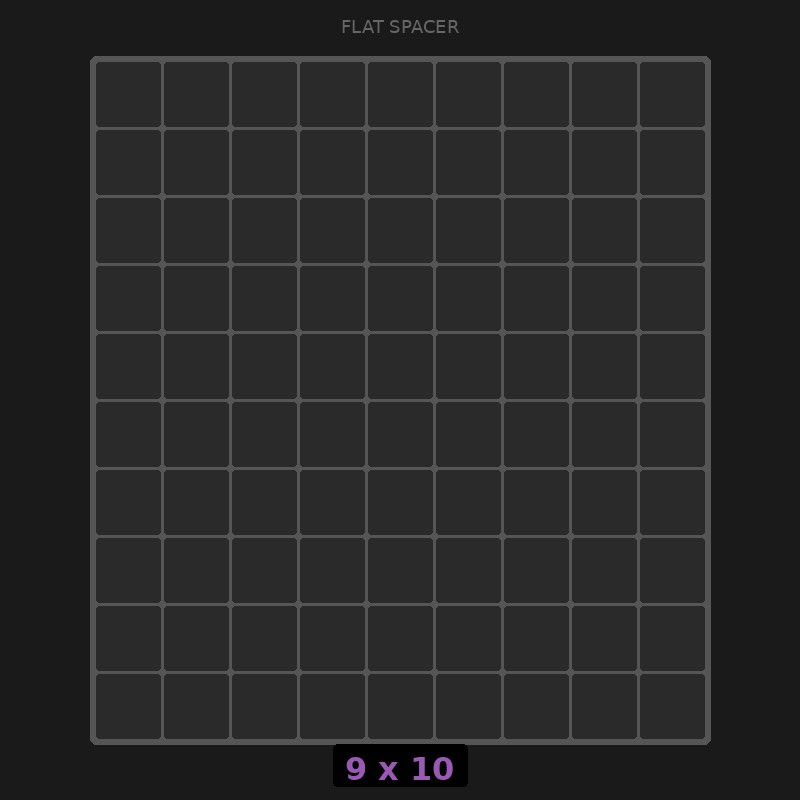 Spacer 9x10 Flat