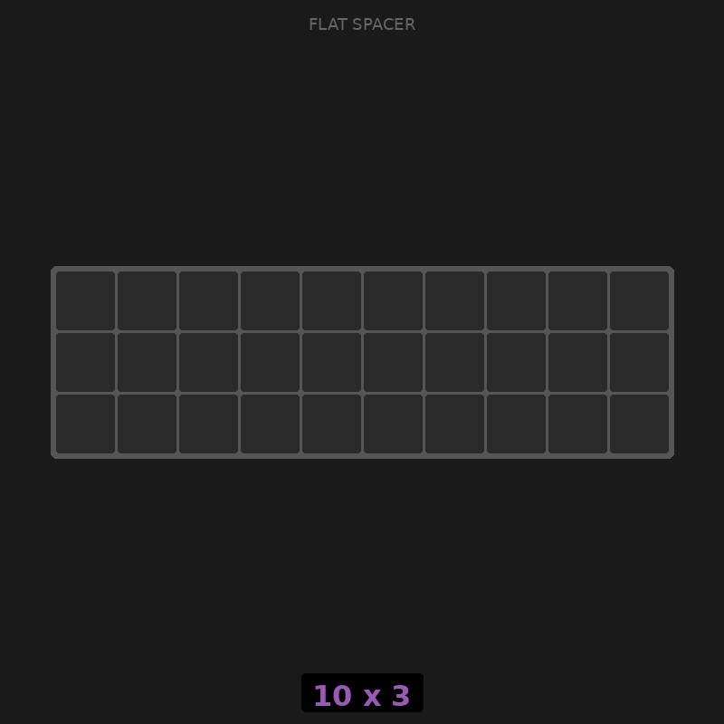 [RR-SF-10x3] Spacer 10x3 Flat