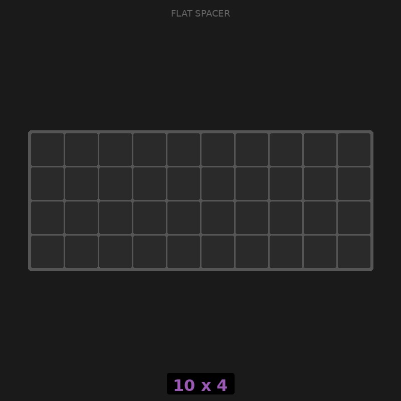 Spacer 10x4 Flat
