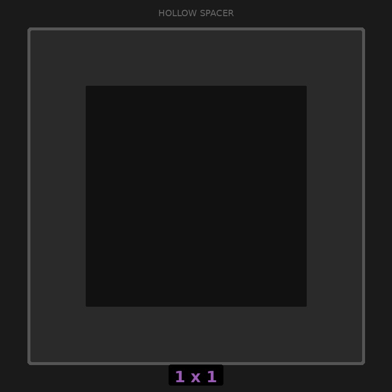 [RR-SH-1x1] Spacer 1x1 Hollow