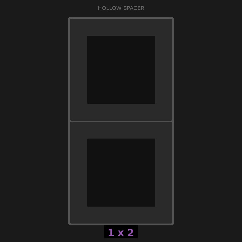 [RR-SH-1x2] Spacer 1x2 Hollow