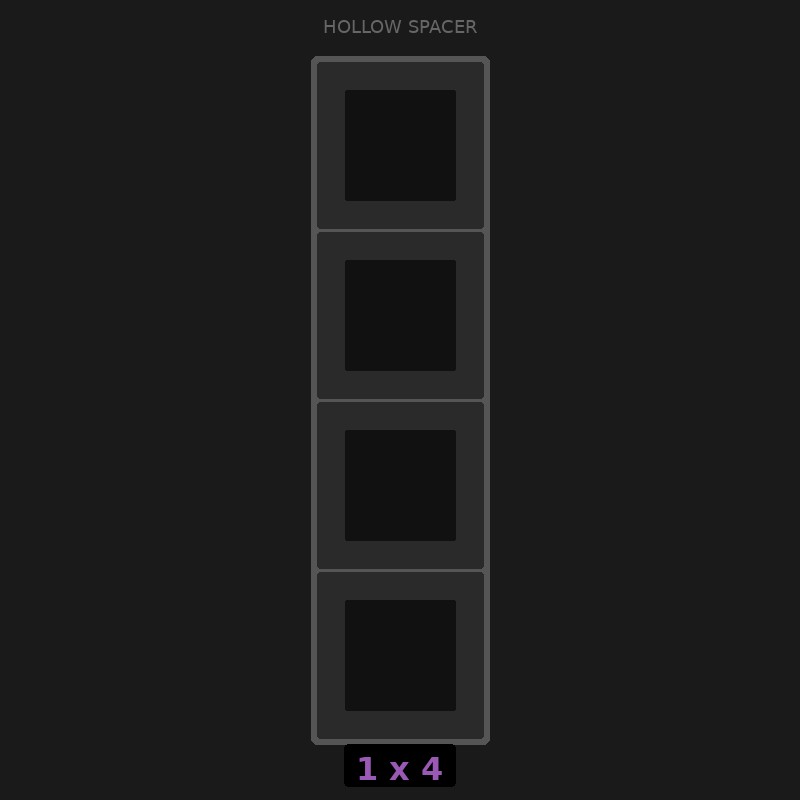 [RR-SH-1x4] Spacer 1x4 Hollow