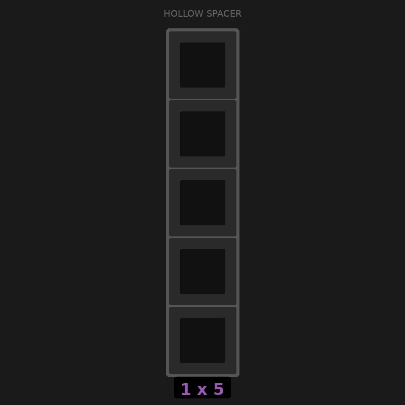 [RR-SH-1x5] Spacer 1x5 Hollow