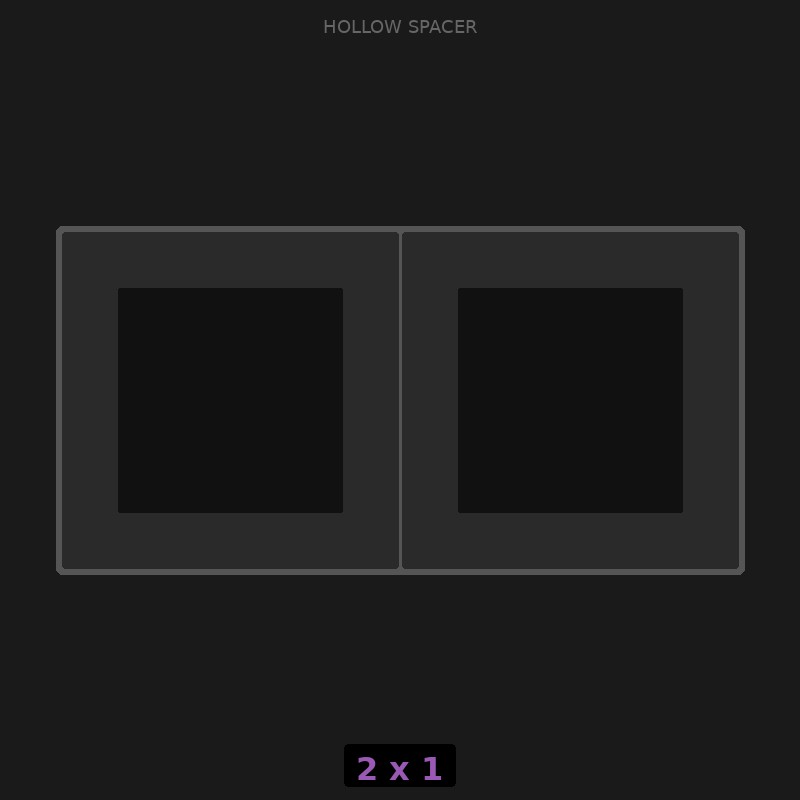 Spacer 2x1 Hollow