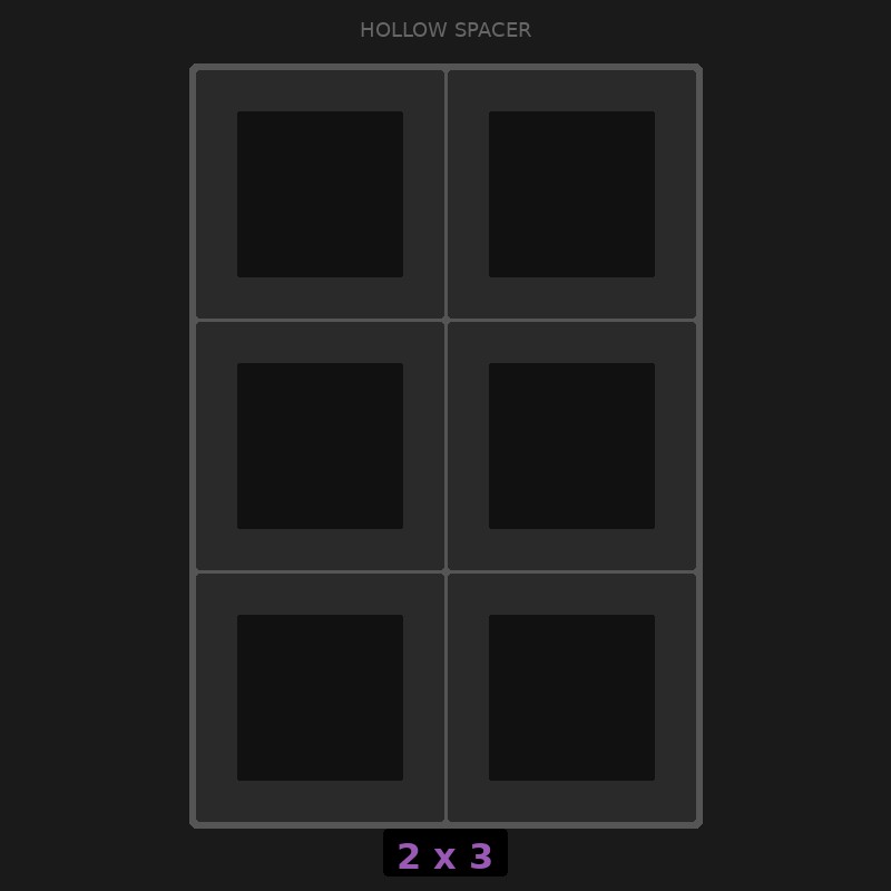 Spacer 2x3 Hollow