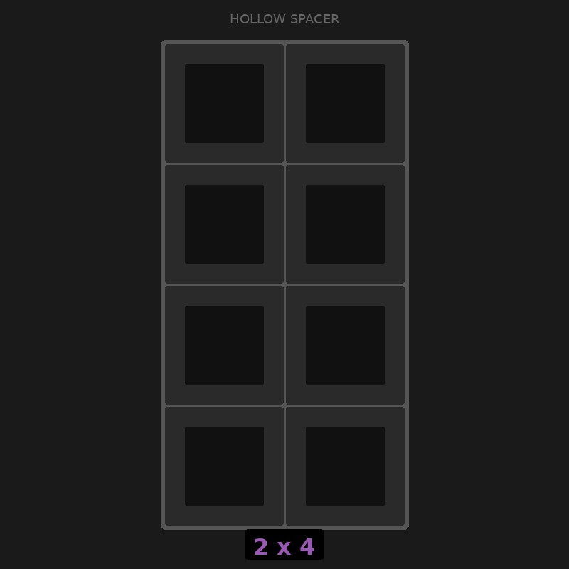 [RR-SH-2x4] Spacer 2x4 Hollow