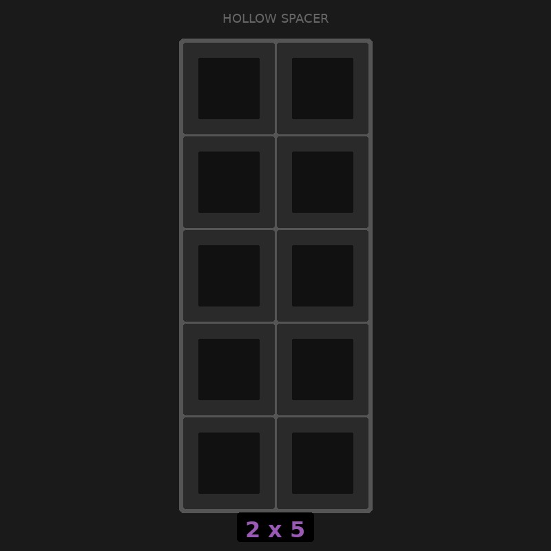 Spacer 2x5 Hollow