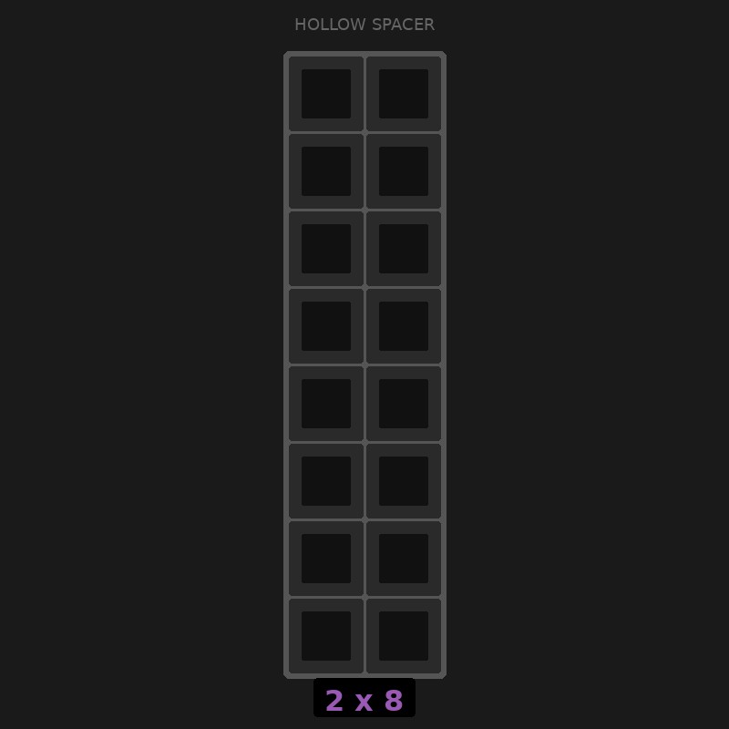 [RR-SH-2x8] Spacer 2x8 Hollow
