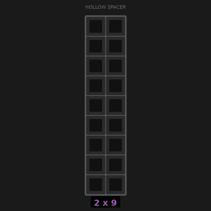 [RR-SH-2x9] Spacer 2x9 Hollow