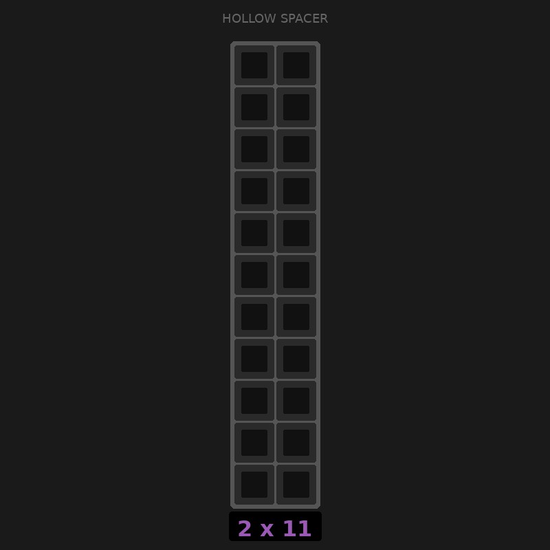 [RR-SH-2x11] Spacer 2x11 Hollow