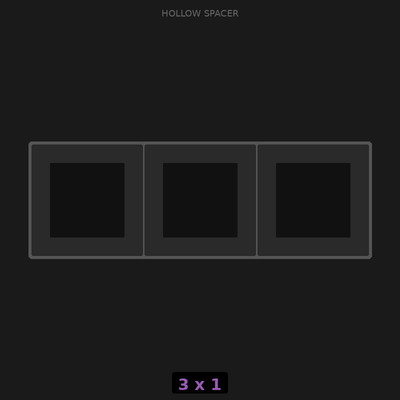 [RR-SH-3x1] Spacer 3x1 Hollow