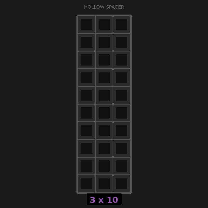[RR-SH-3x10] Spacer 3x10 Hollow