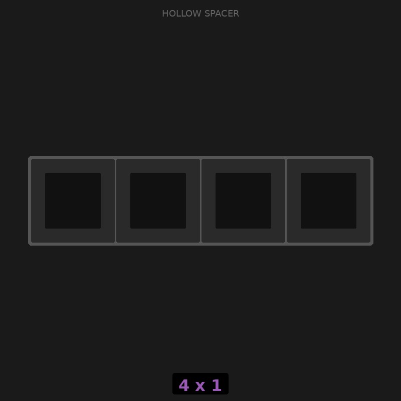 Spacer 4x1 Hollow