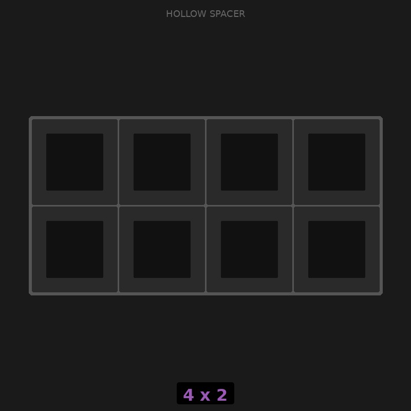 Spacer 4x2 Hollow