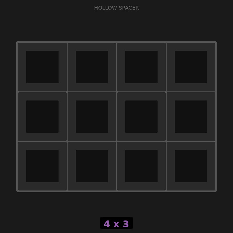 [RR-SH-4x3] Spacer 4x3 Hollow