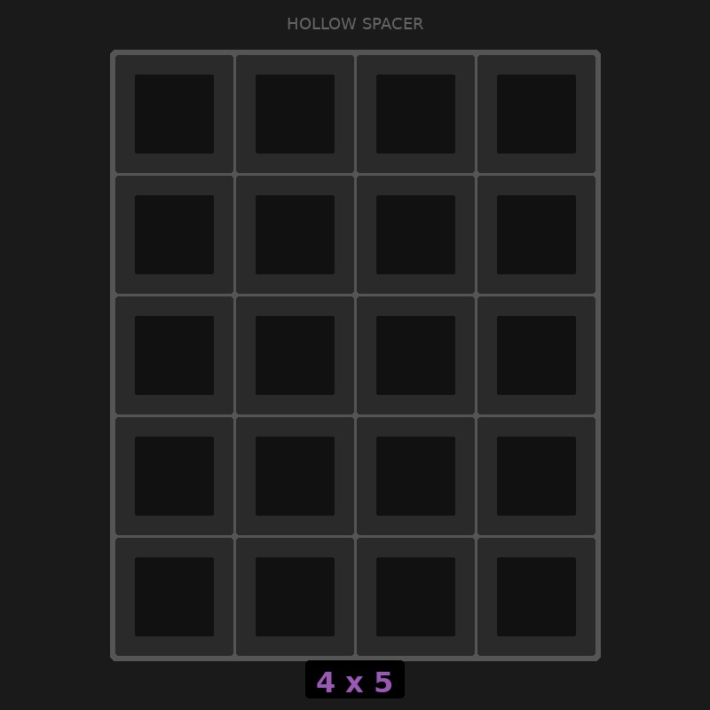 Spacer 4x5 Hollow