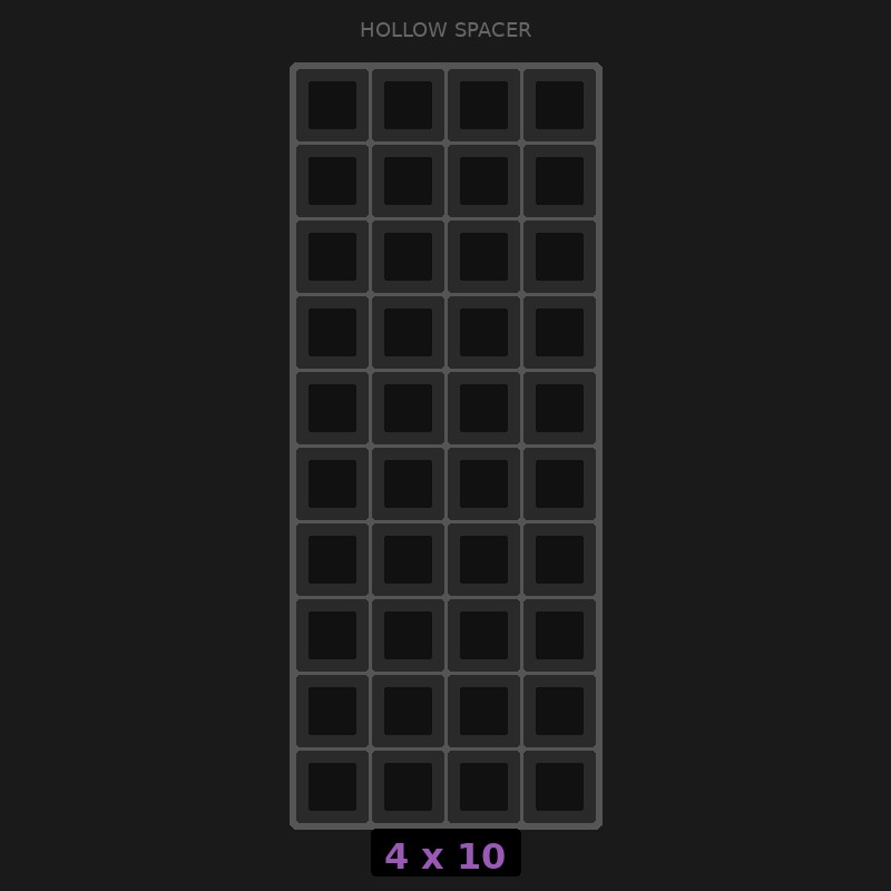 Spacer 4x10 Hollow