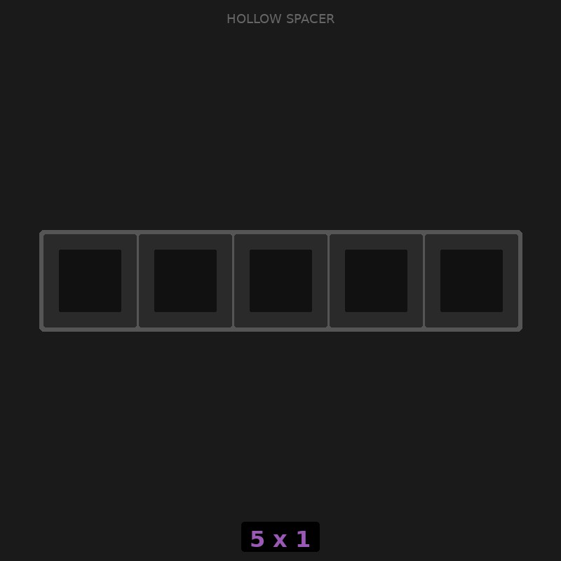 [RR-SH-5x1] Spacer 5x1 Hollow