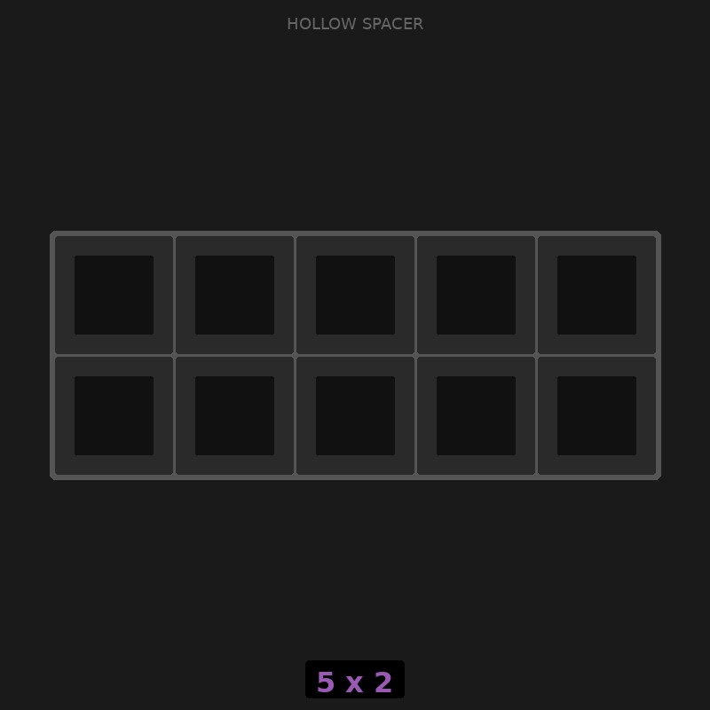 Spacer 5x2 Hollow
