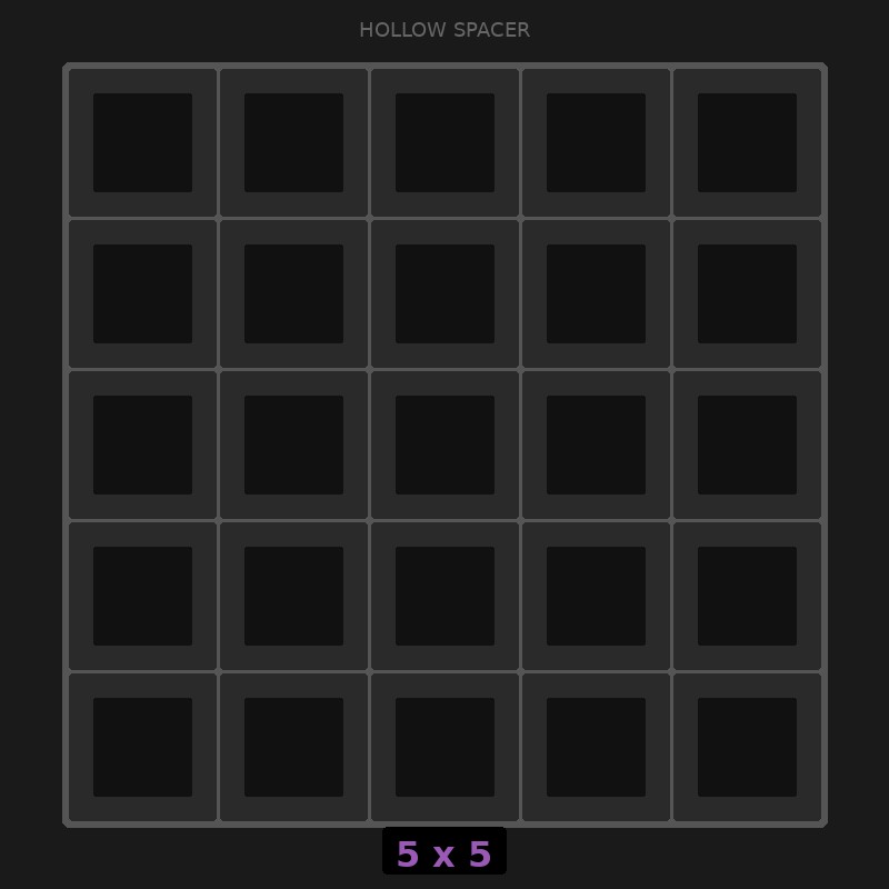 [RR-SH-5x5] Spacer 5x5 Hollow