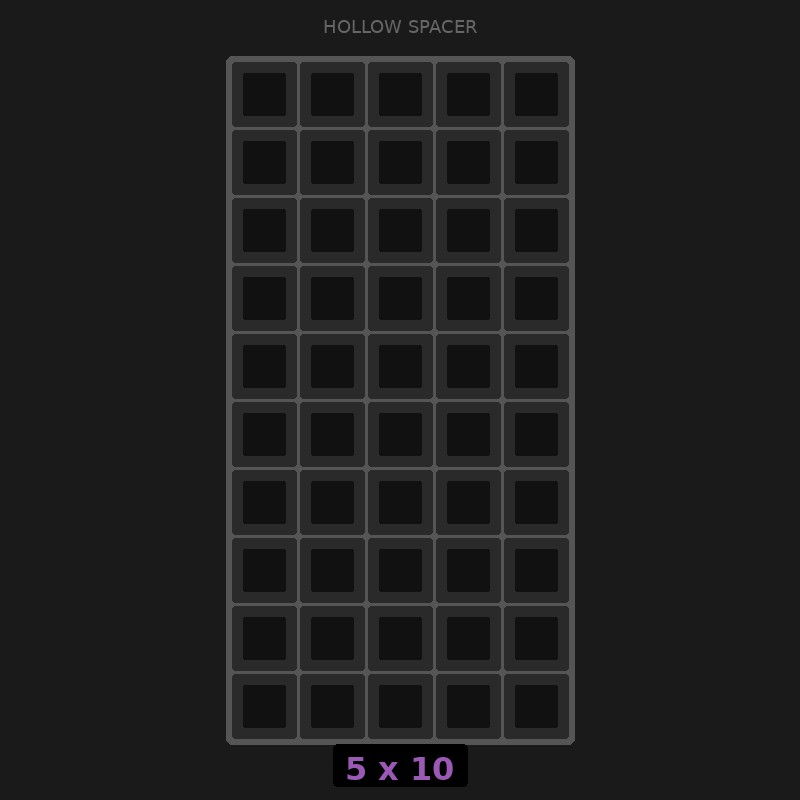 [RR-SH-5x10] Spacer 5x10 Hollow