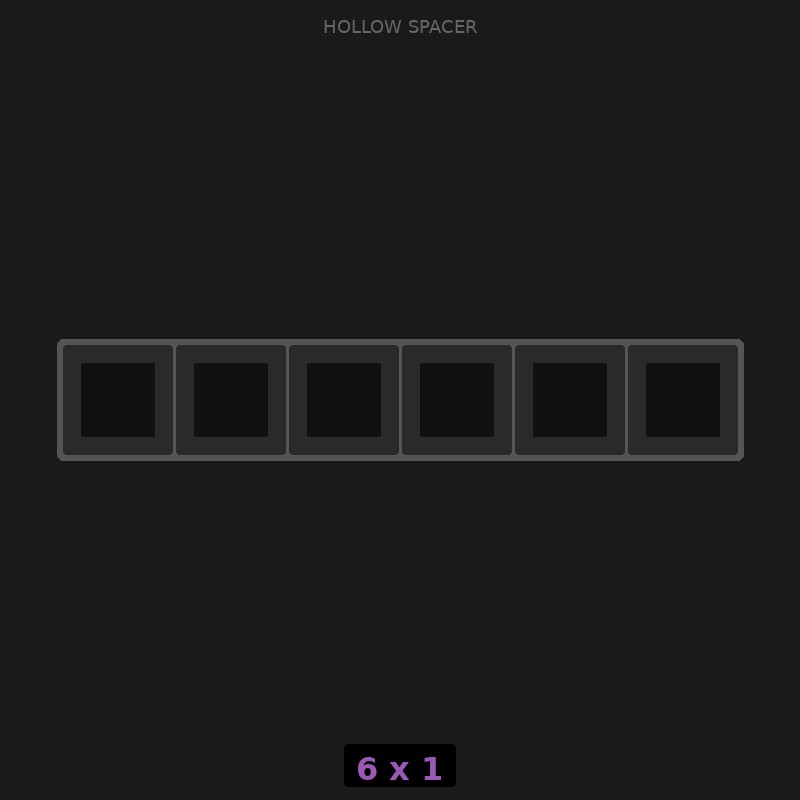 [RR-SH-6x1] Spacer 6x1 Hollow