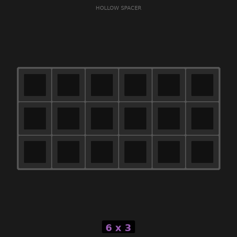 Spacer 6x3 Hollow